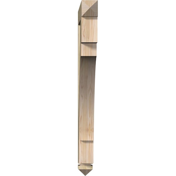 Merced Arts & Crafts Rough Sawn Bracket, Douglas Fir, 4W X 38D X 46H